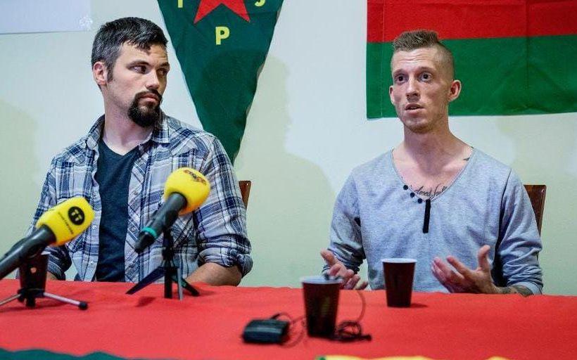 Svensken Jesper Söder (till höger) och amerikanen Jordan Matson är två västerlänningar som stridit mot Islamiska Staten (IS) i Syrien.
