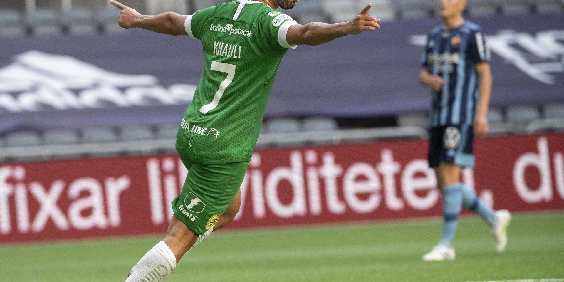 Imad Khalili var en av målskyttarna när Hammarby besegrade Djurgården med 2–1.