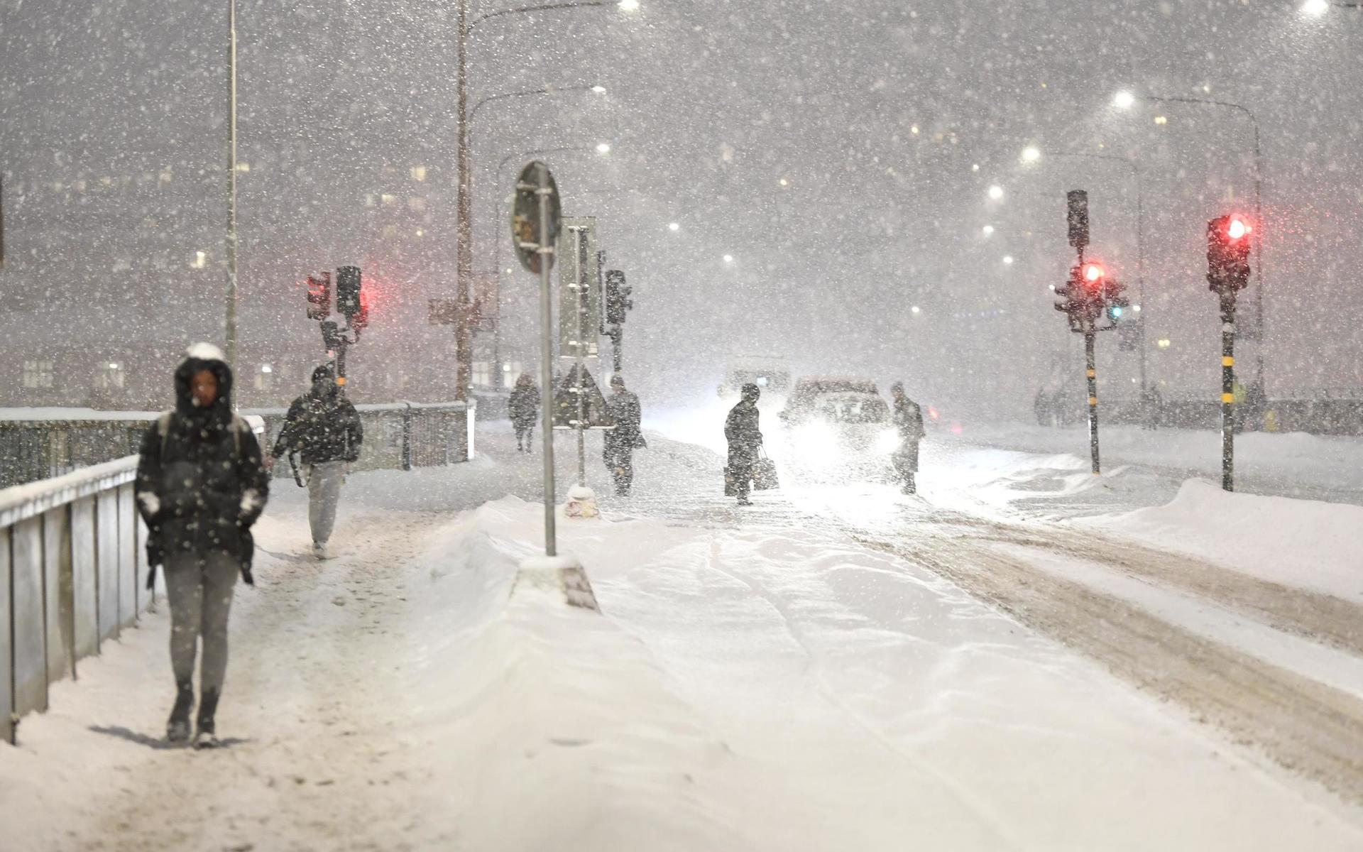 Tidigare i veckan kom ett ymningt snöfall över Stockholm.