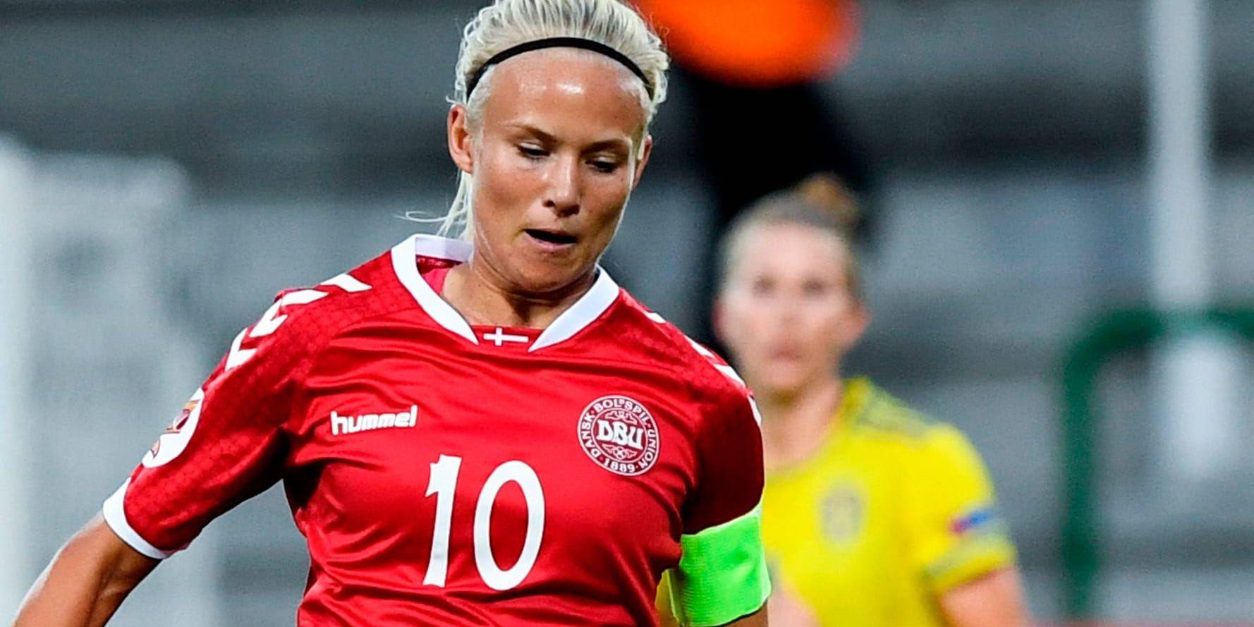 Pernille Harder gjorde mål mot Norge och Danmark kan därmed ställas mot Sverige i en kvartsfinal. Arkivbild.