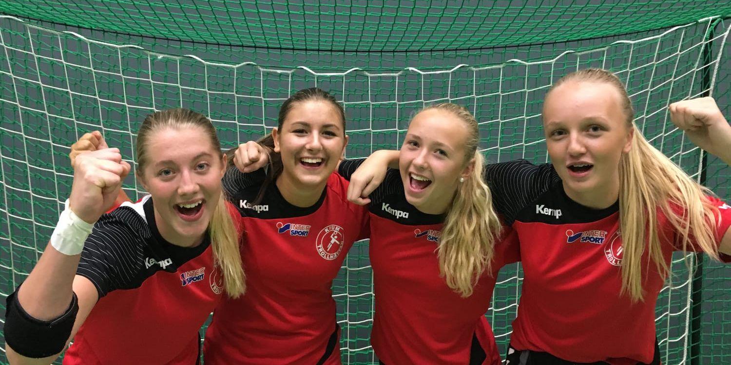 I Sverigecupen. KFUM-tjejerna Amanda Keränen, Elin Karlsson, Moa Wallin och Selma Custovic representerar Västergötlands lag i Sverigecupen.
