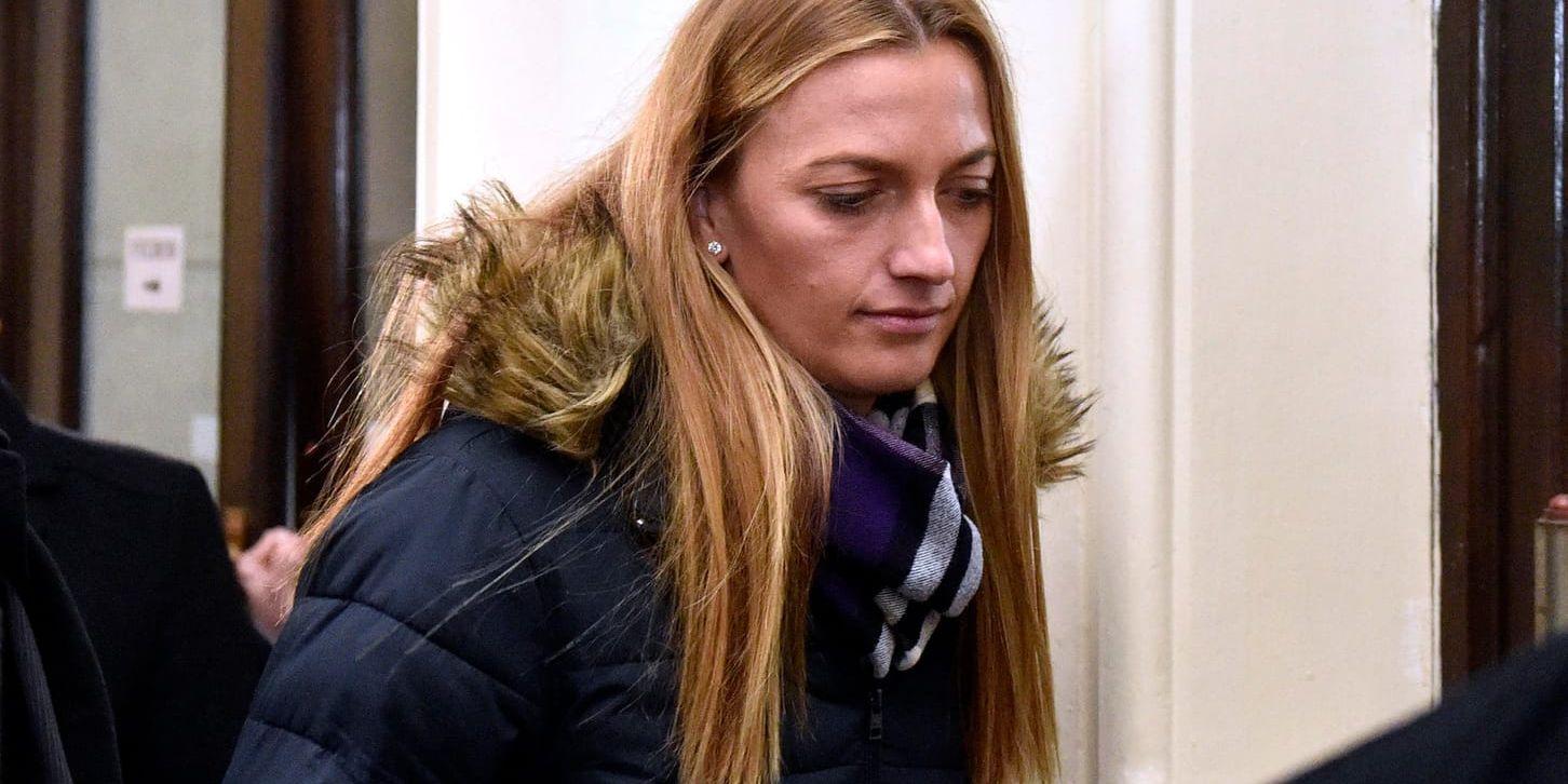 Petra Kvitova vid rättegången i början av februari. Arkivbild.