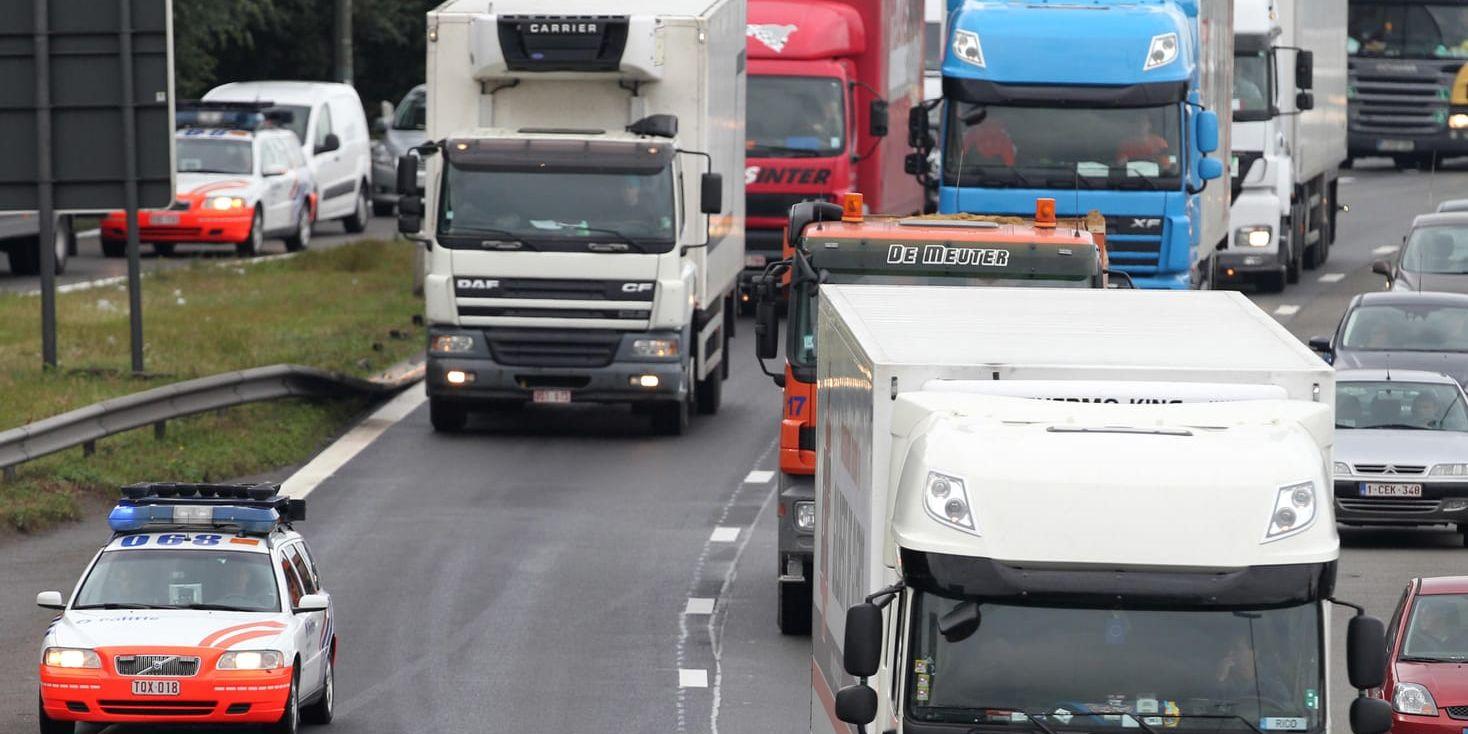 I mars beslutar EU om nya utsläppsmål för den tunga lastbilstrafiken. Arkivbild.