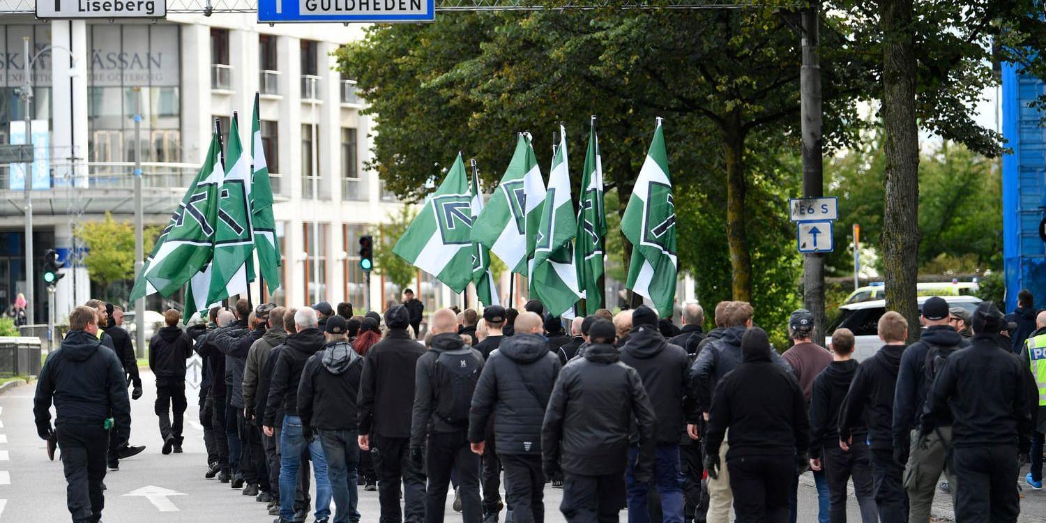 I söndags genomförde Nordiska motståndsrörelsen en demonstration utan tillstånd i centrala Göteborg.