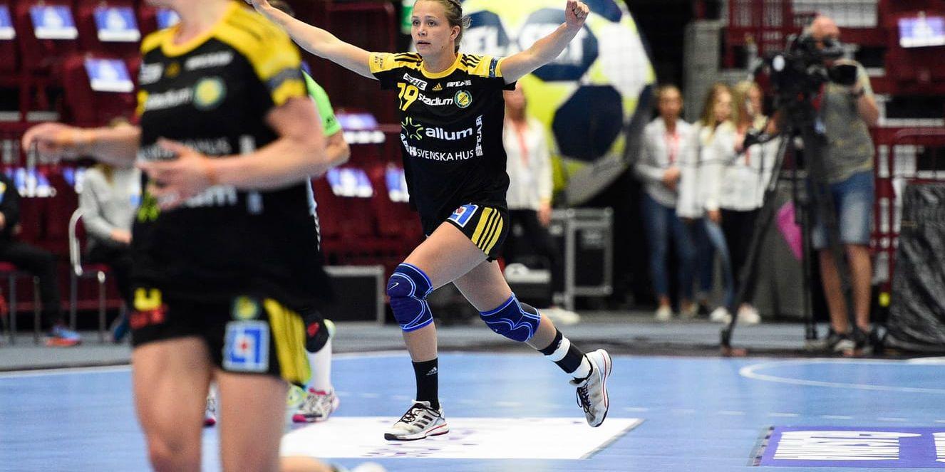 Sävehofs Olivia Mellegård en av bara två spelare från svenska ligan som tar plats i Henrik Signells EM-kvaltrupp. Arkivbild.