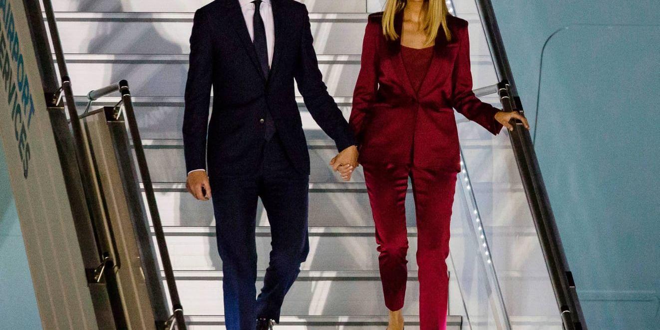 Donald Trumps dotter Ivanka Trump med maken Jared Kushner, rådgivare till presidenten.