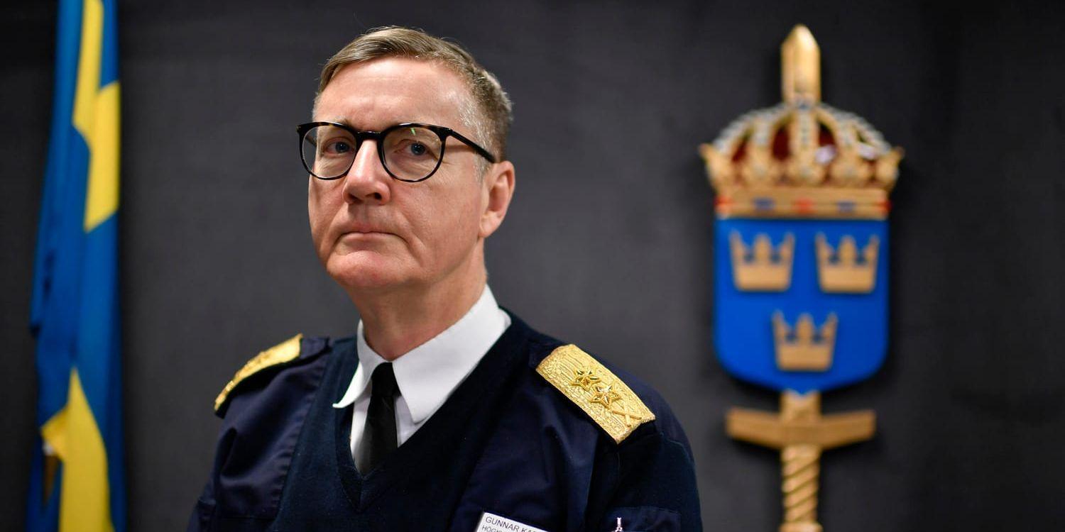Gunnar Karlson, chef för militära underrättelse- och säkerhetstjänsten Must.