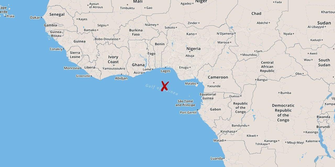 Guineabukten på Afrikas västkust.