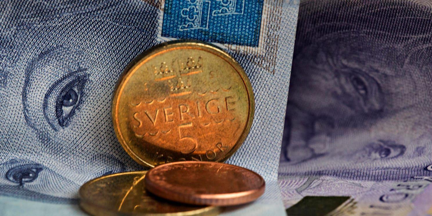 Den svenska kronan stärks efter inflationsbeskedet. Arkivbild.