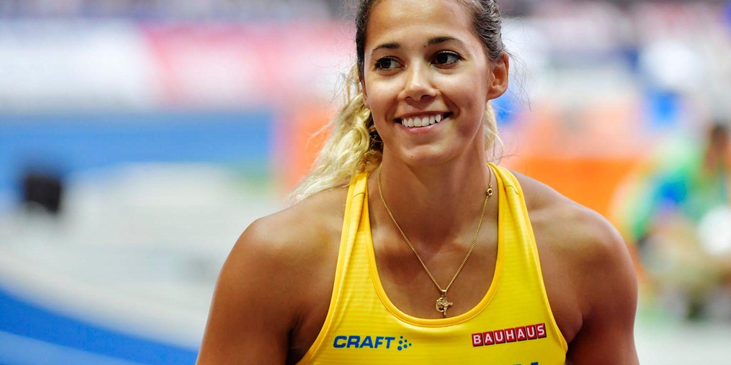 Angelica Bengtsson noterade nyligen 4,81, nytt svenskt inomhusrekord, vid en tävling i Frankrike. Bild från augusti förra året.