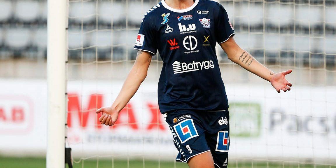 Linköpings Lina Hurtig gjorde två mål mot Örebro. Arkivbild.