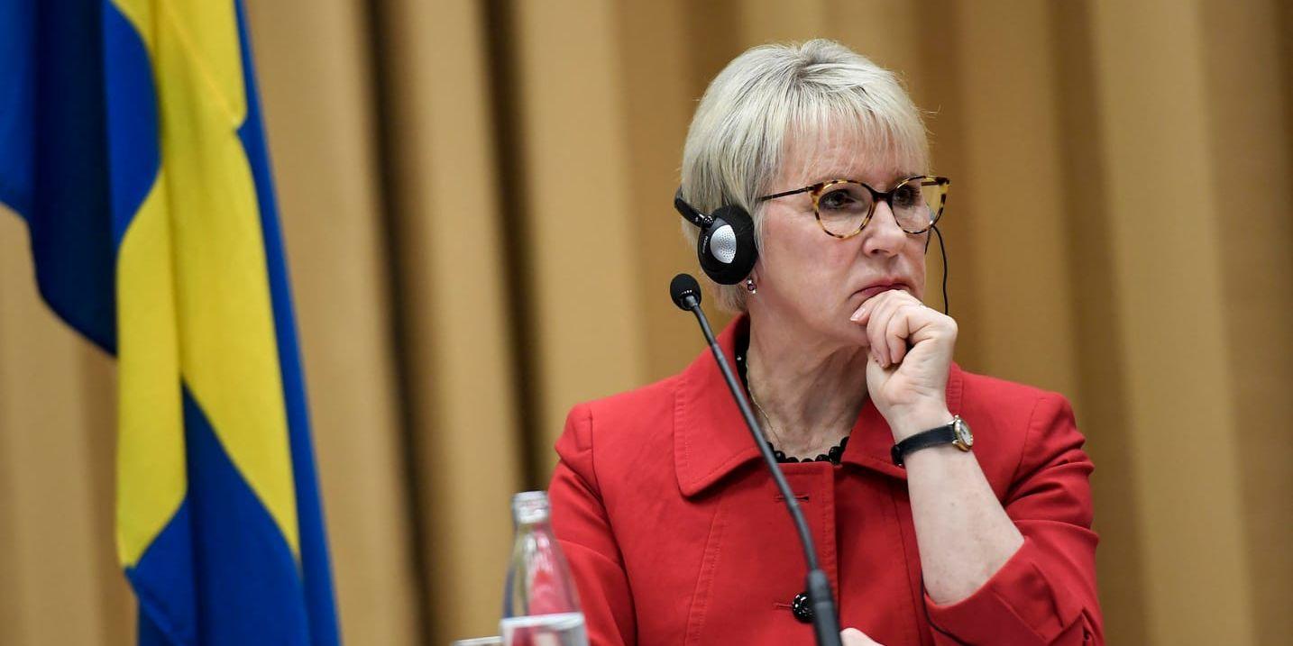 Utrikesminister Margot Wallström (S) bekräftar nu för TT att det hållits samtal med Nord- och Sydkorea samt USA i Sverige. Arkivbild.