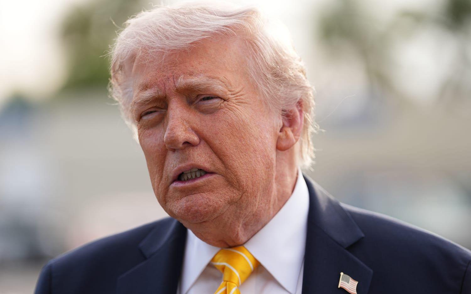 USA:s president Donald Trump på lördagen.