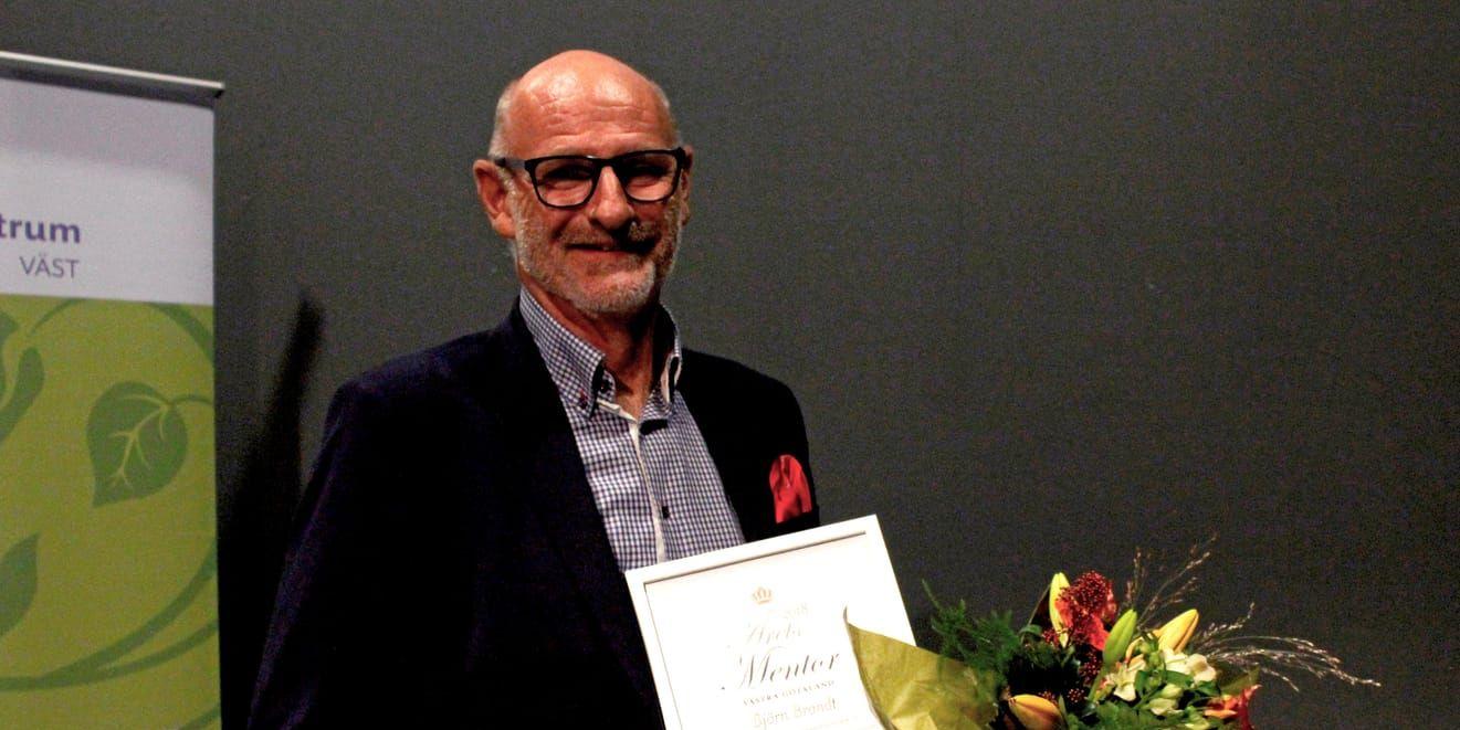 Björn Brandt mottog utmärkelsen Årets mentor 2018.