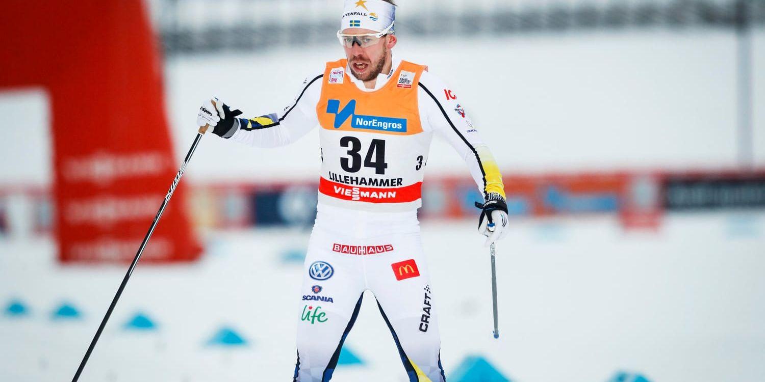 Emil Jönsson under lördagens världscupsprint i Lillehammer.