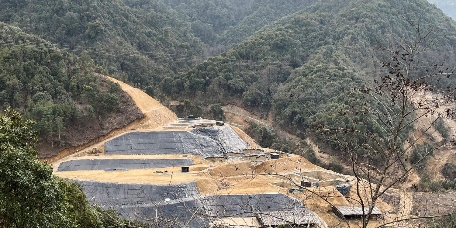 In this early 2022 photo provided by Global Witness, a new rare earth mine is dug into the side of a mountain in Pangwa, Kachin, Myanmar. The region is close to the Chinese border and the home of hundreds of rare earth mining sites. Bleaching agents used in extracting rare earth elements have tainted tributaries of Myanmar's main river, prompted landslides and poisoned the earth, according to witnesses, miners and local activists. (Global Witness via AP)  NY579