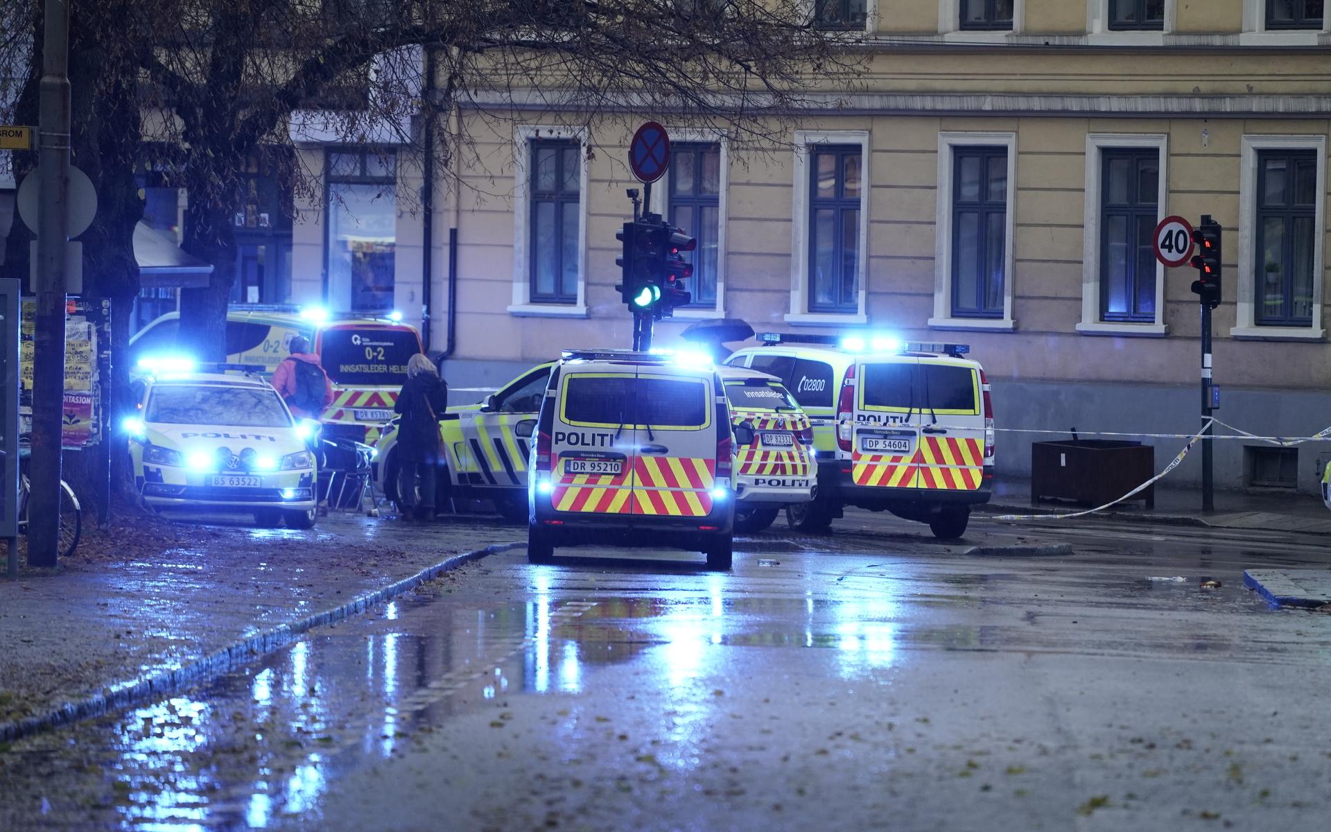 Ett stort polispådrag i Oslo efter att en knivbeväpnad man gått till attack.