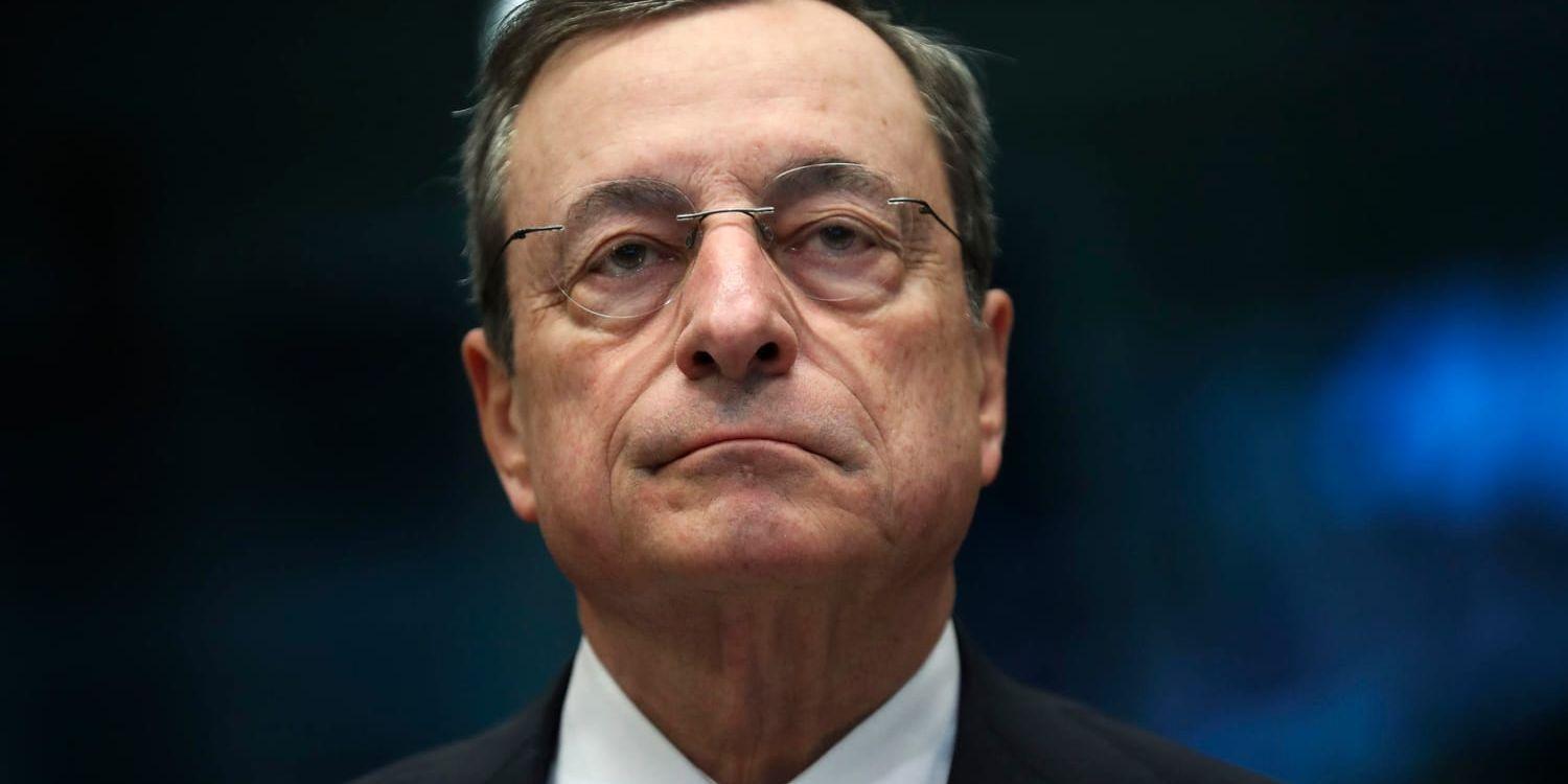 ECB-chefen Mario Draghi tillträdde den 1 november 2011. Hans mandat tar slut den 31 oktober i år. Arkivbild.