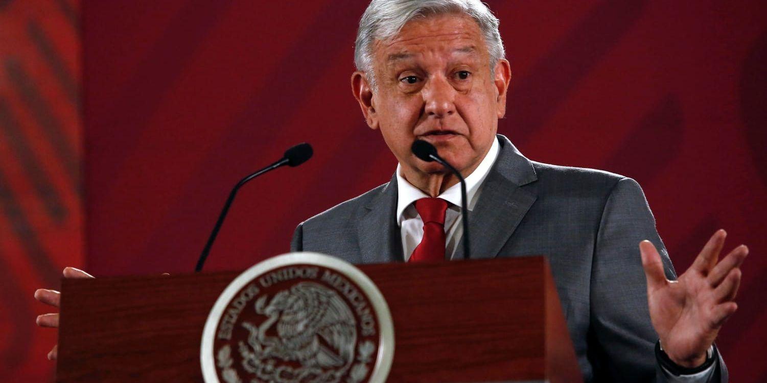 Mexikos president Andrés Manuel López Obrador. Bild från i maj.