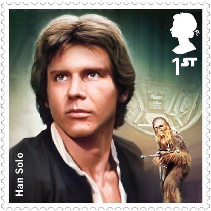 Han Solo är en av originaltrilogins huvudkaraktärer och kommer även att få en egen film. Bild: Royal Mail