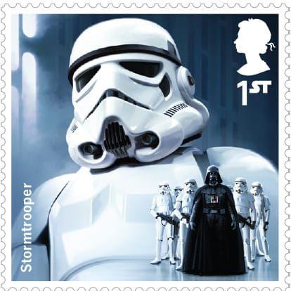 Star Wars är fullt av elaka karaktärer. Stormtroopers är några av de mest kända. Bild: Royal Mail
