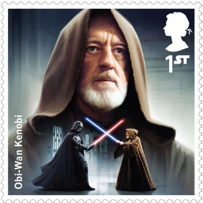 Jediriddaren Obi-Wan Kenobi var den som tränade upp Anakin Skywalker – mer känd som Darth Vader. Bild: Royal Mail