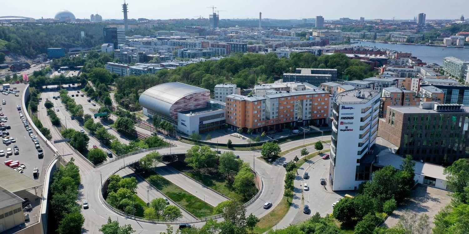 Stockholmsområdet Hammarby sjöstad från ovan. Stockholm toppar listan över regioner där flest nya bostäder behöver byggas. Arkivbild.
