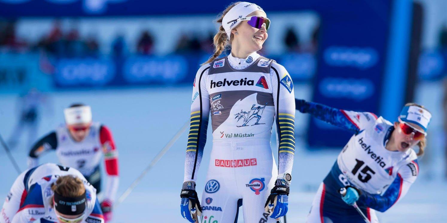 Stina Nilsson har vunnit fyra av sex sprinttävlingar i världscupen den här säsongen. Arkivbild.