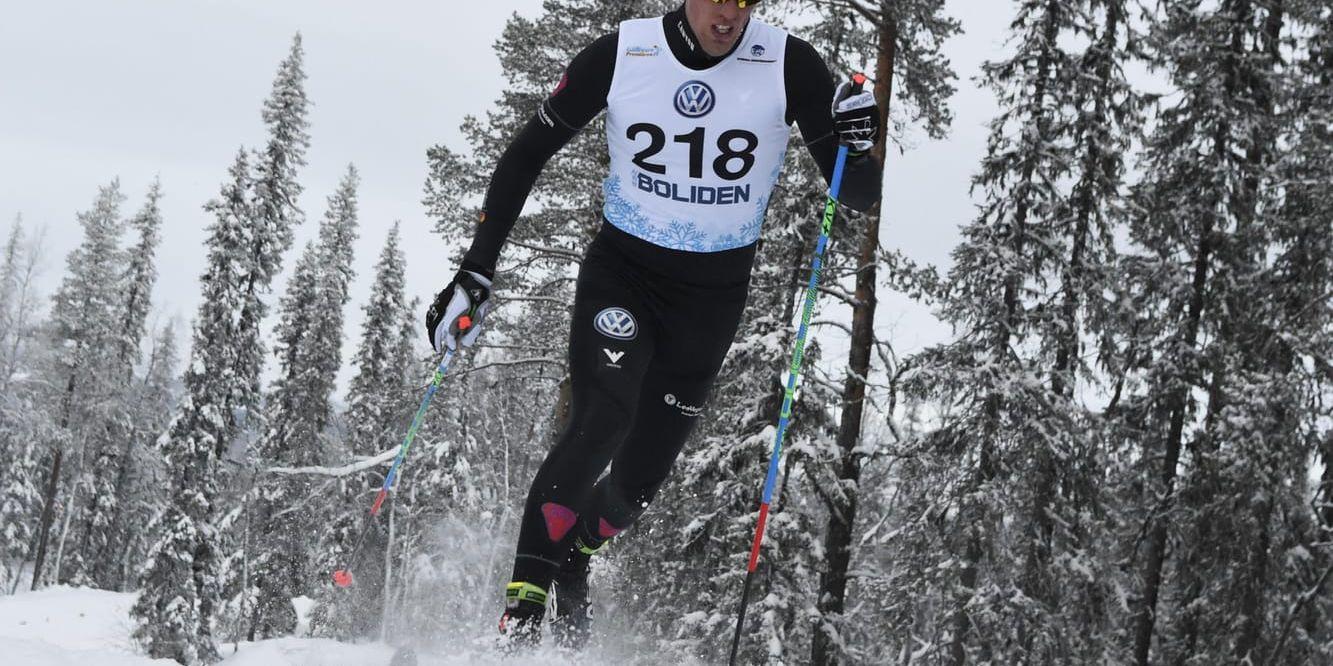 Calle Halfvarsson blev bästa svensk under lördagens herrlopp.