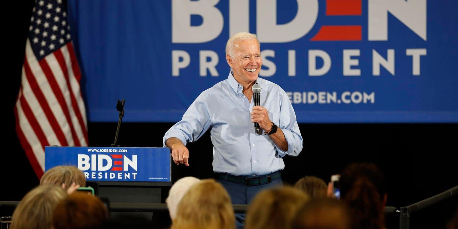Presidentaspiranten och tidigare vicepresidenten Joe Biden kampanjar i Iowa.