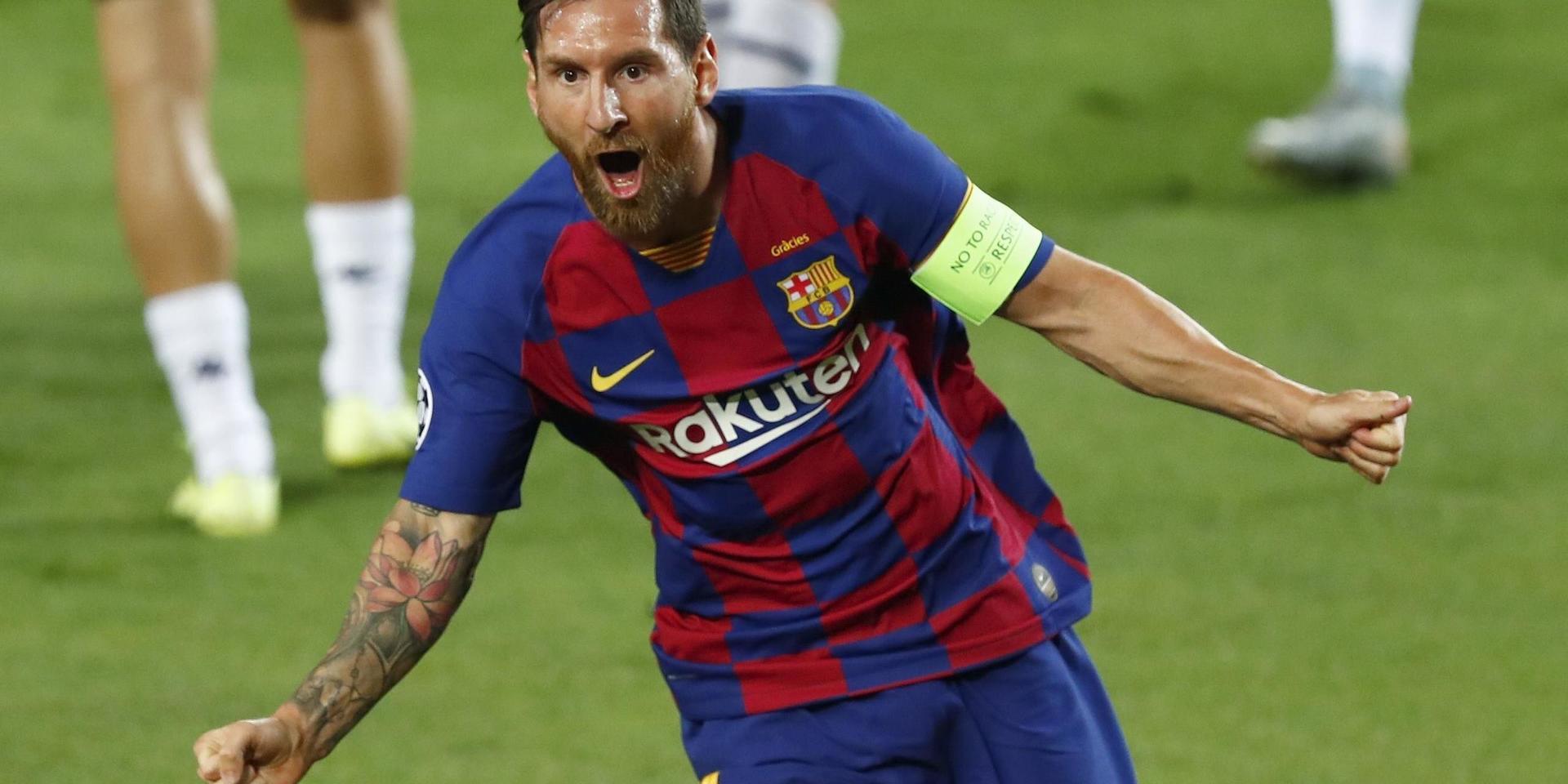 Barcelonas storstjärna Lionel Messi jublade efter sitt dribblingsnummer fram till 2–0 i 3–1-segern hemma mot Napoli när det spanska storlaget avancerade till kvartsfinal med totalt 4–2.