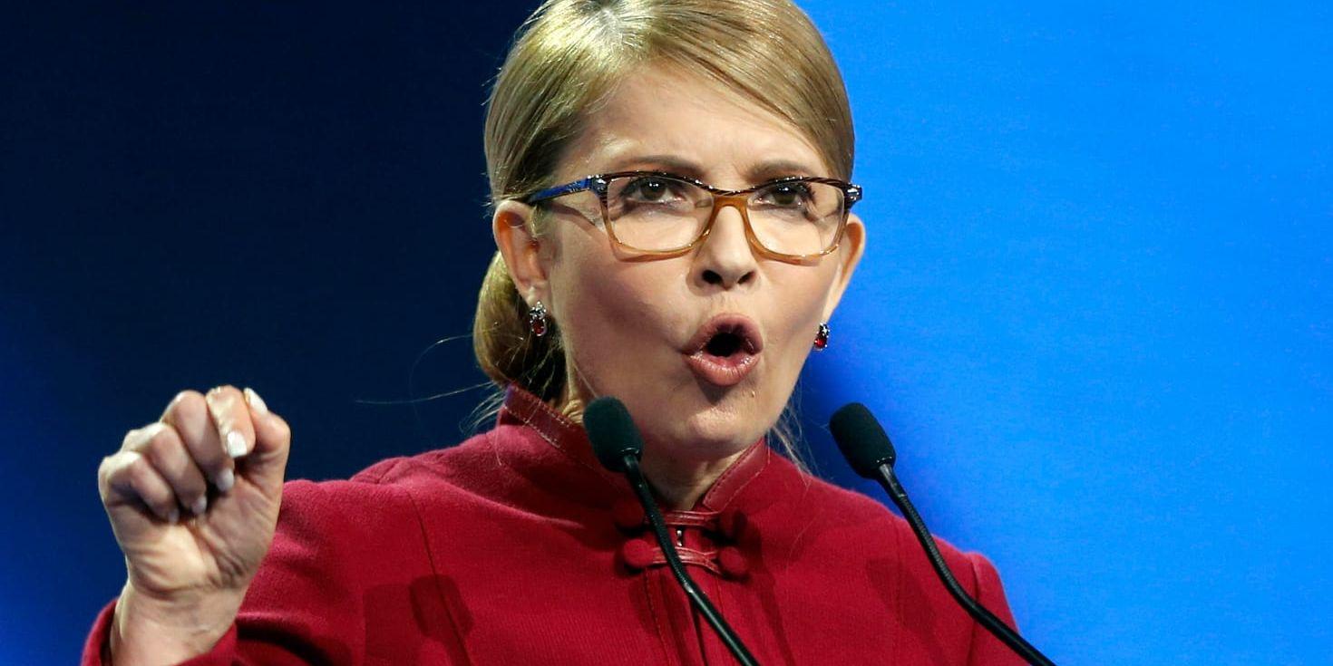Det snarlika namnet är en kupp orkestrerad av presidenten för att förvirra väljarna, hävdar Julia Tymosjenko. Arkivbild.