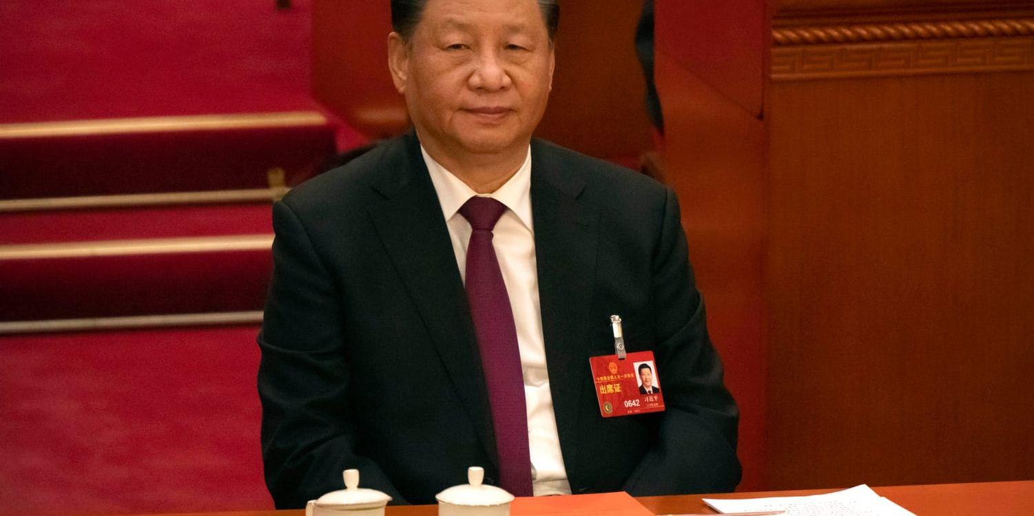Kinas president Xi Jinping, fotograferad under förra veckans folkkongress i Peking.