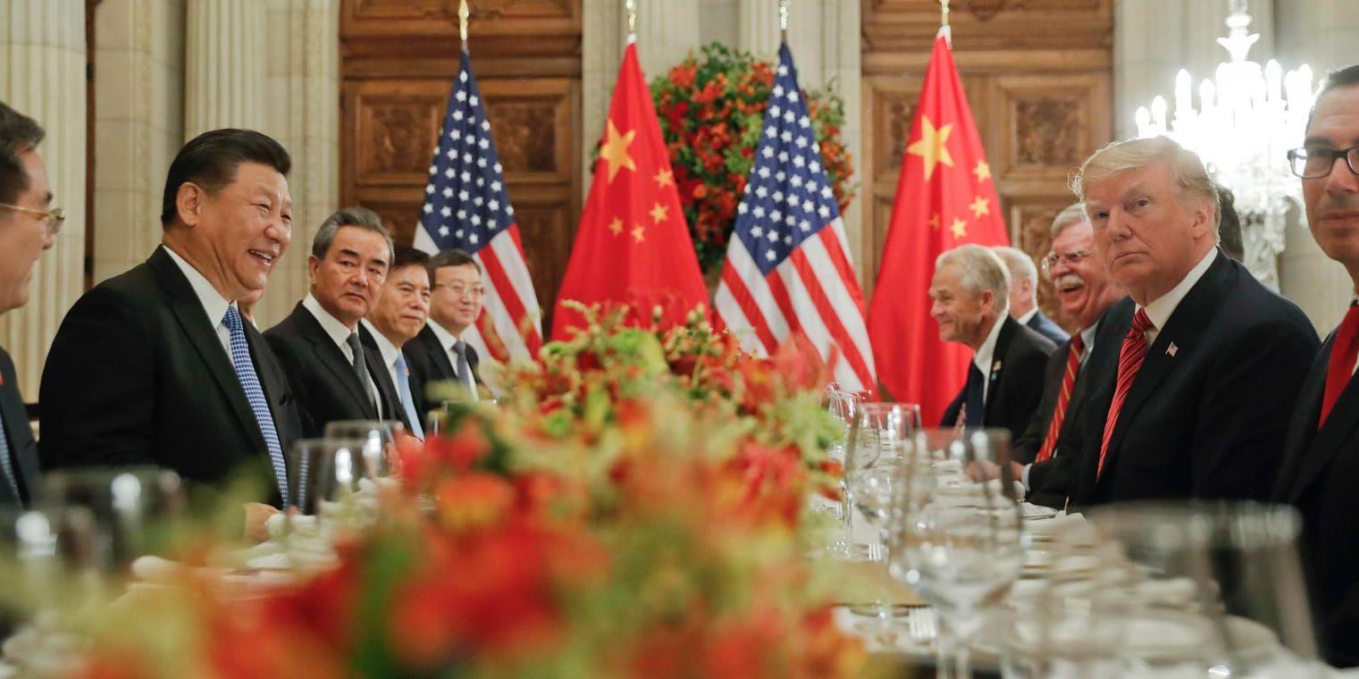 Donald Trump mötte Xi Jinping över en middag i samband med G20-mötet i Argentina i december.