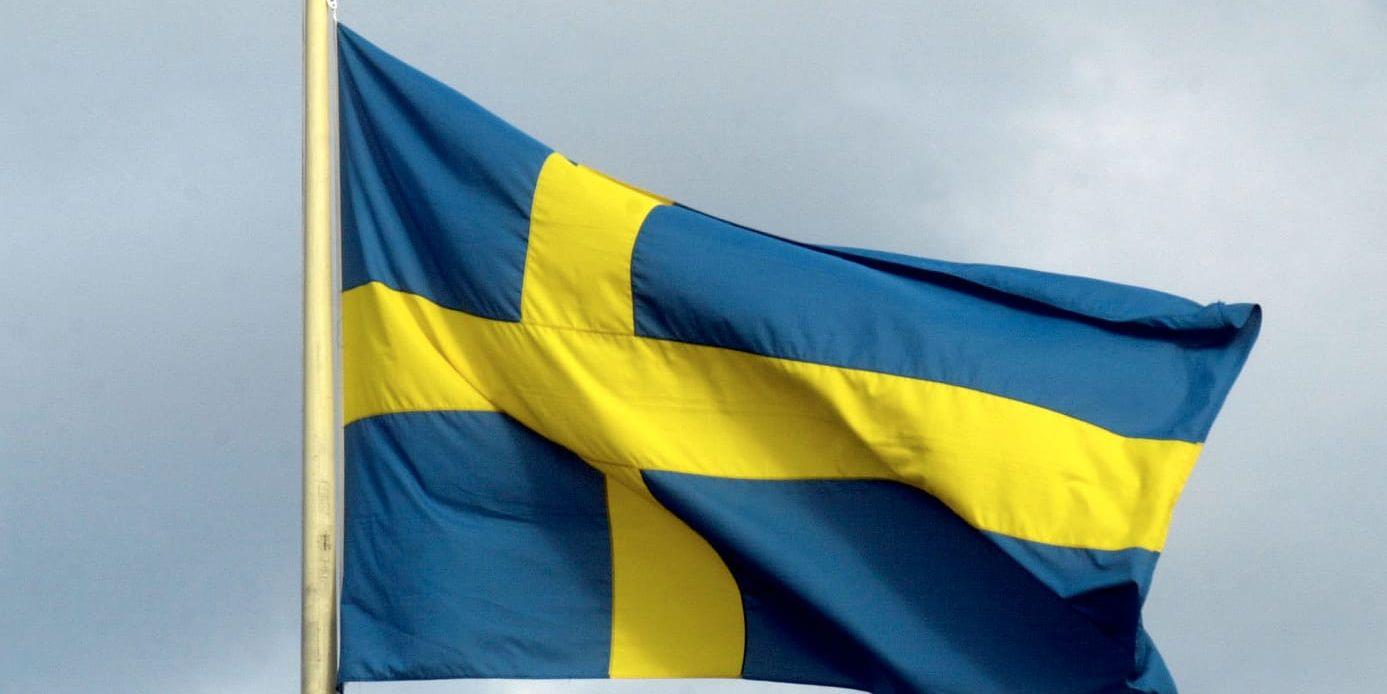 Sveriges flagga hissa ofta i Vänersborg. 