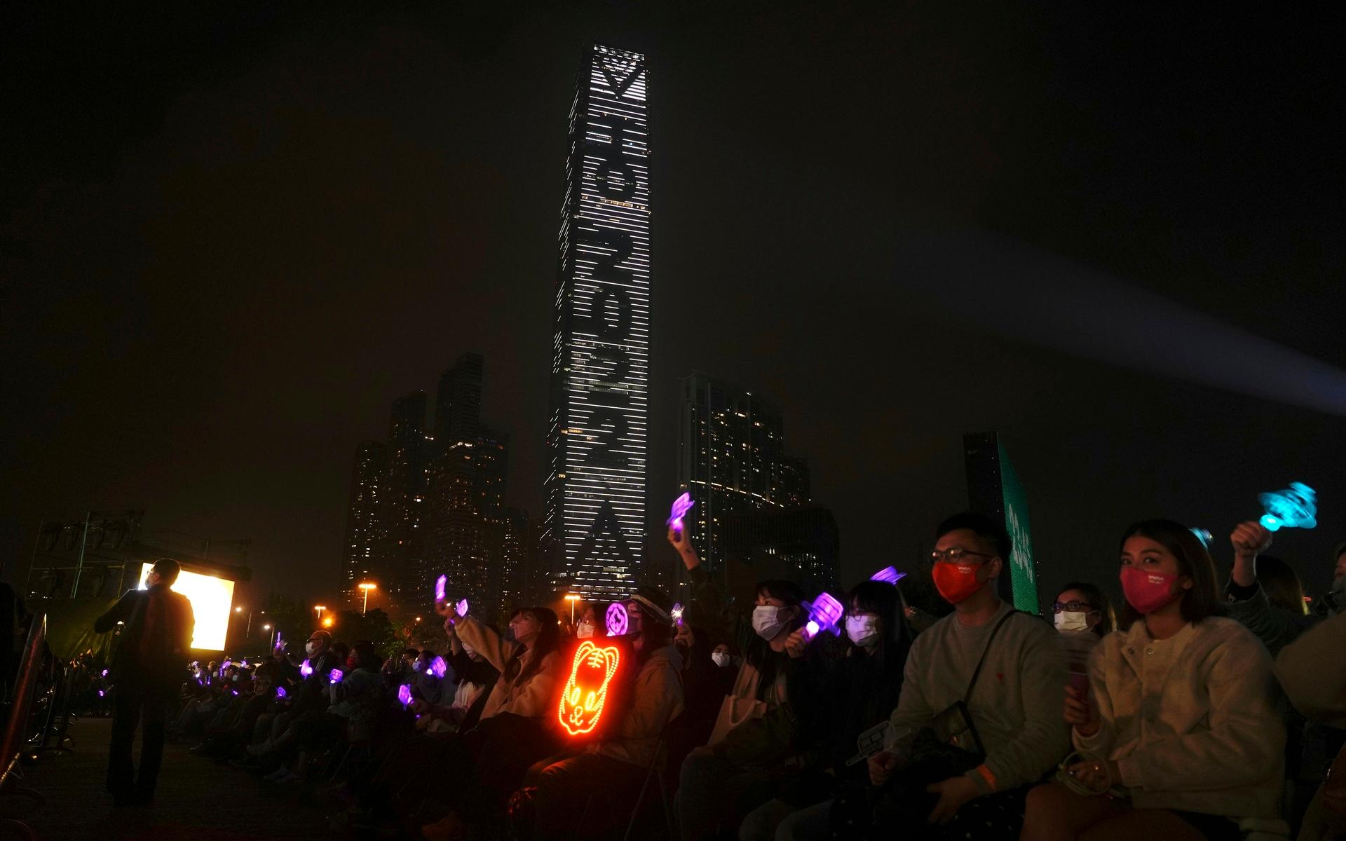 I Hong Kong håller man en konsert för att fira nyår.