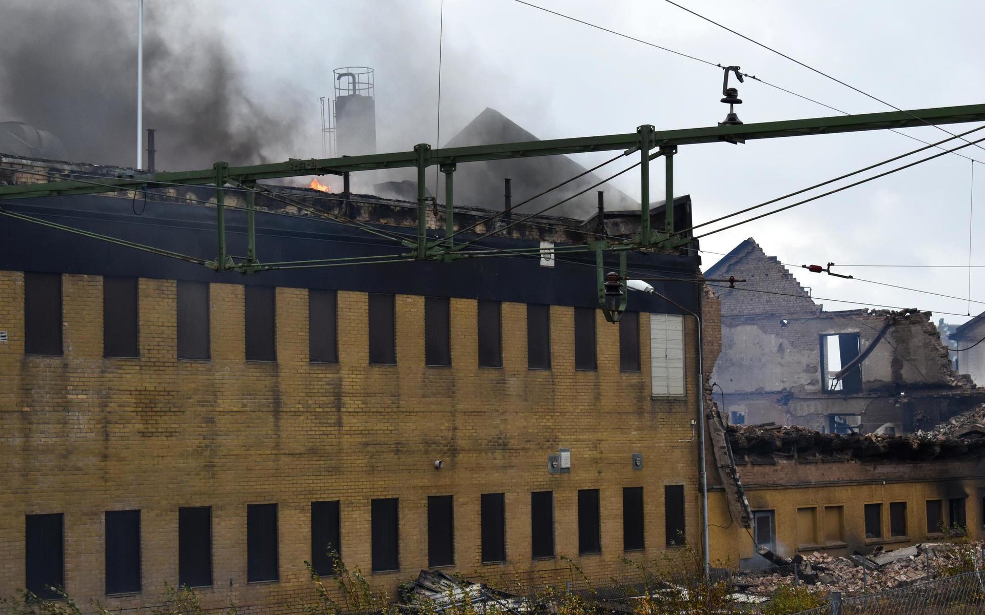 Brand i industrilokal i LysekilSillfabrik