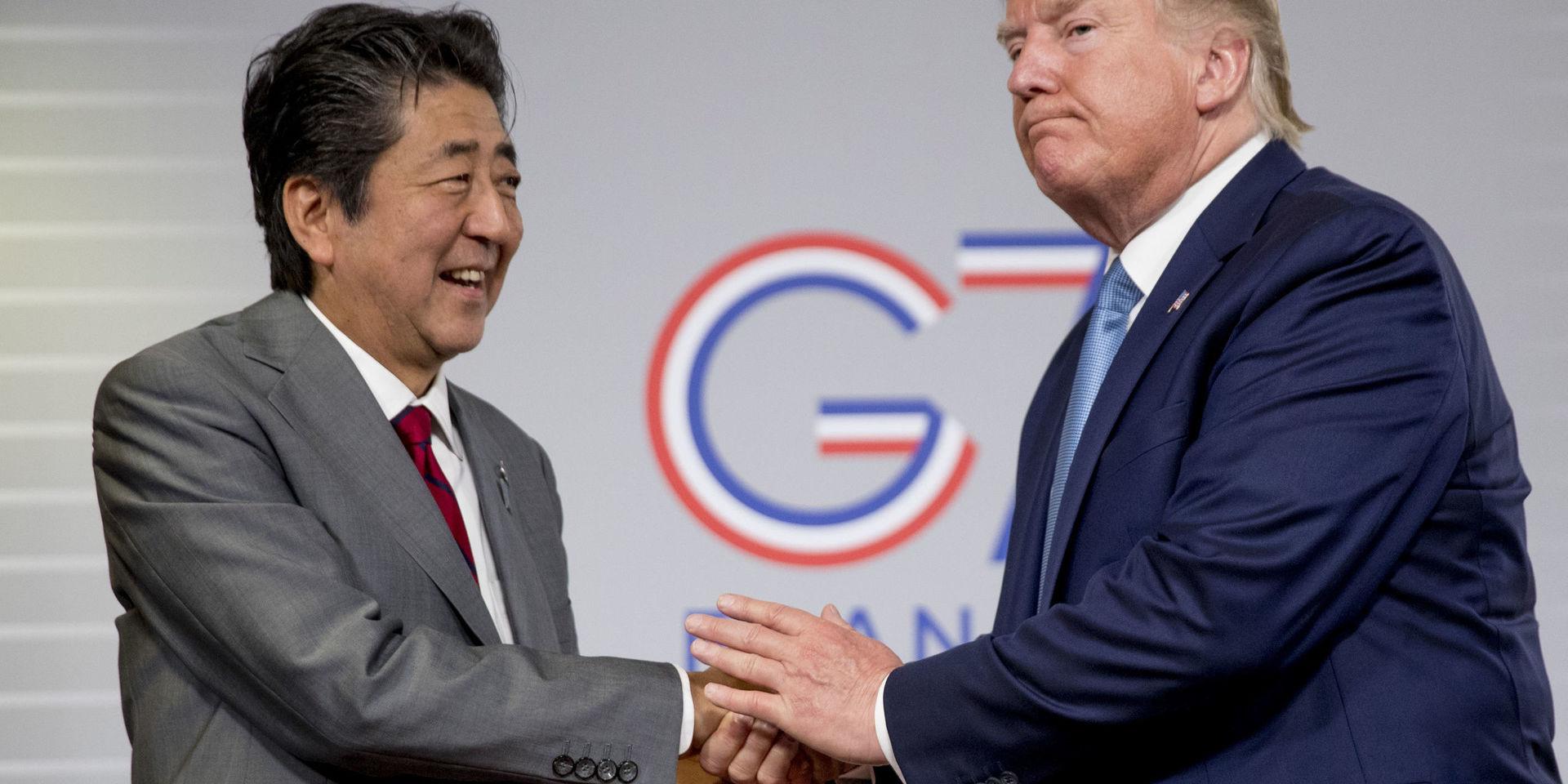 Japans premiärminister Shinzo Abe och USA:s president Donald Trump.