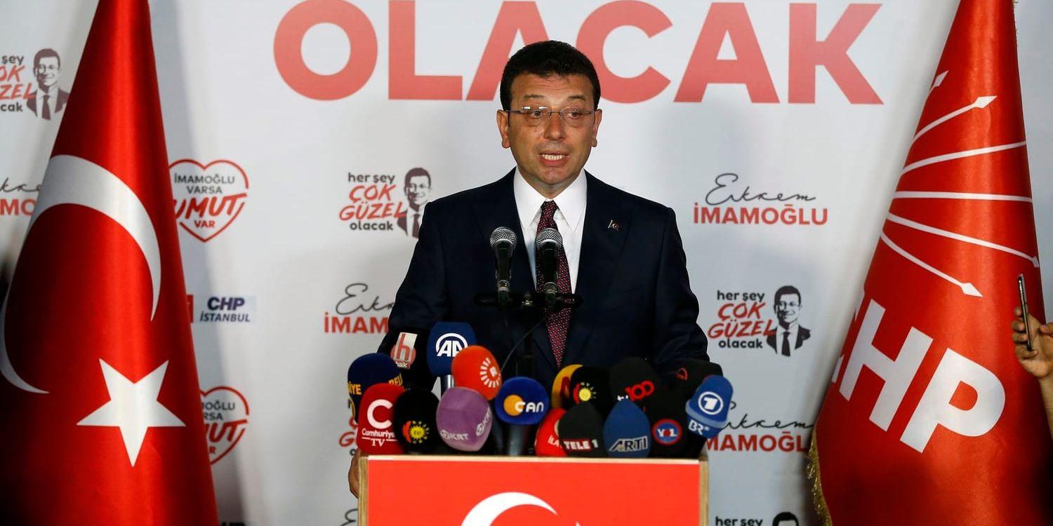 CHP:s kandidat Ekrem Imamoğlu segrade i borgmästarvalet i Istanbul.