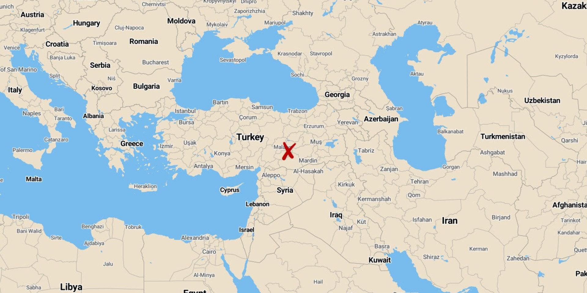 Ett jordskalv har ägt rum i östra Turkiet. 