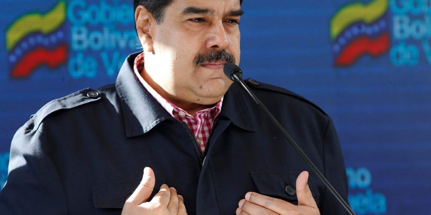 USA riktar sanktioner mot venezuelaner för anklagelser om korruption som når upp till regeringsnivå. Arkivbild på Venezuelas president Nicolas Maduro.