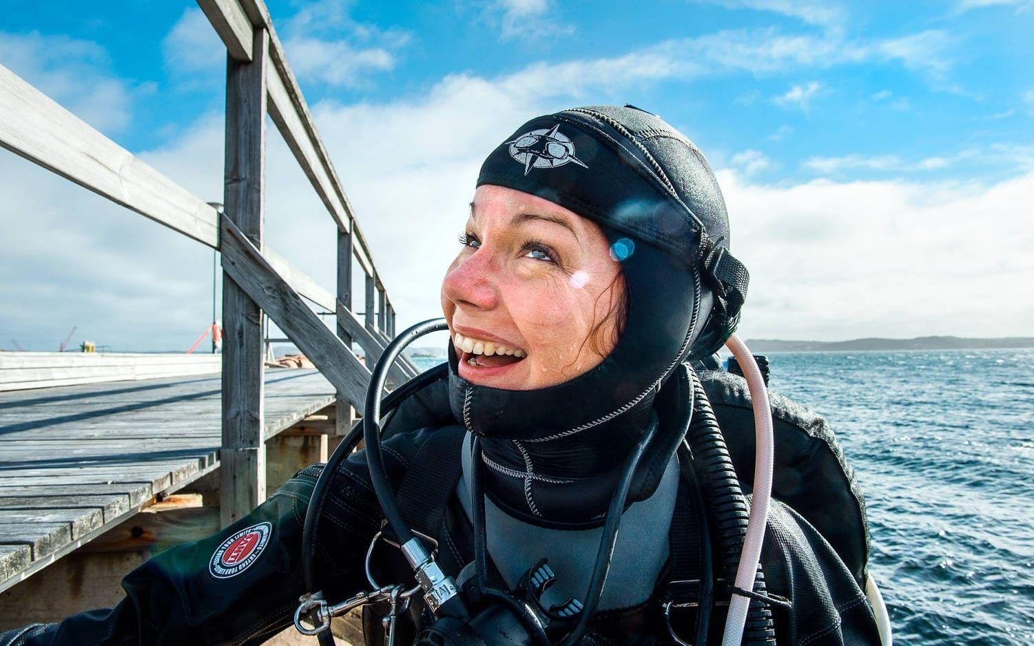 Malin Dahlström har gjort över 1 000 dyk under de få år hon har hållit på med sporten. Bild: Stefan Bennhage