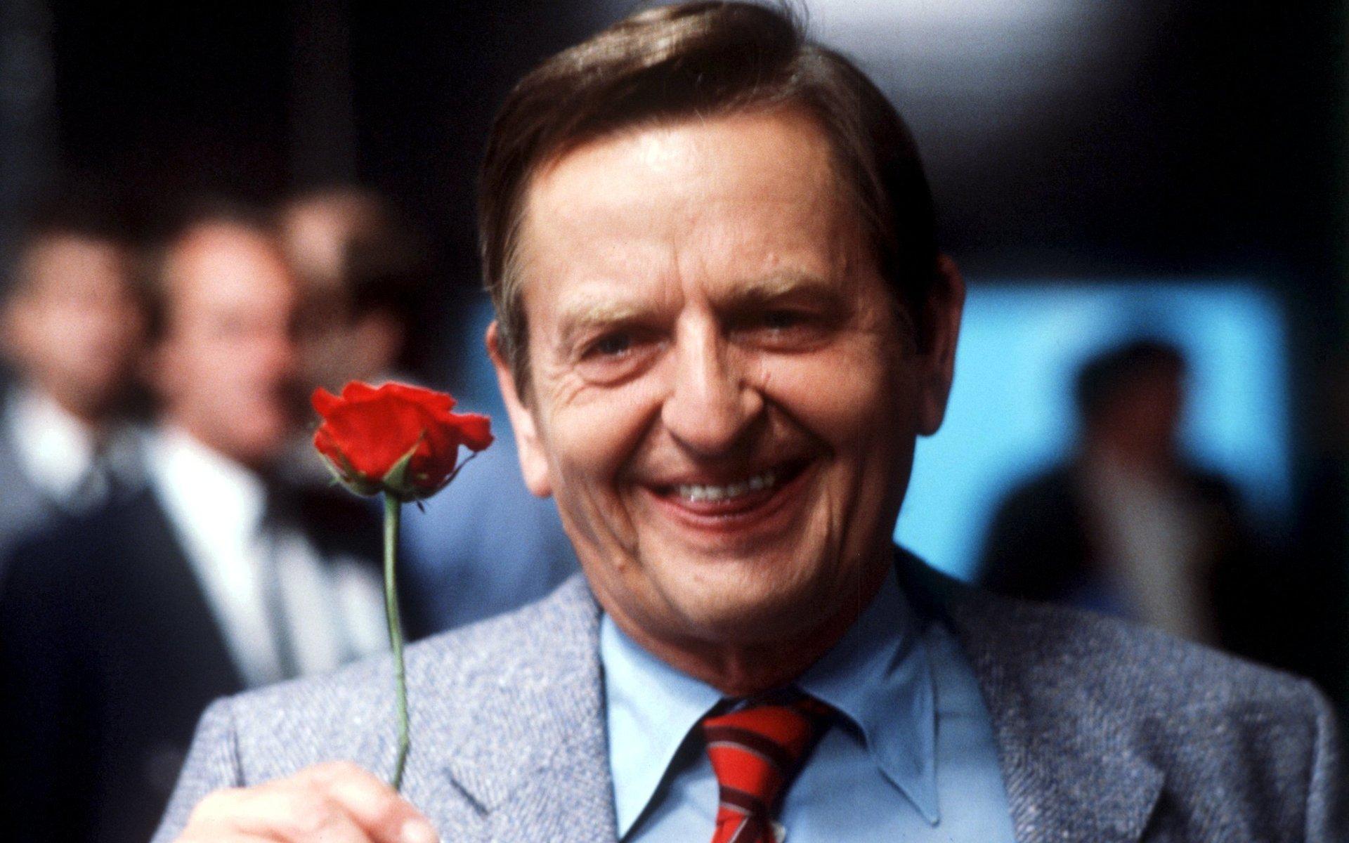 Olof Palme under valnatten 1985.