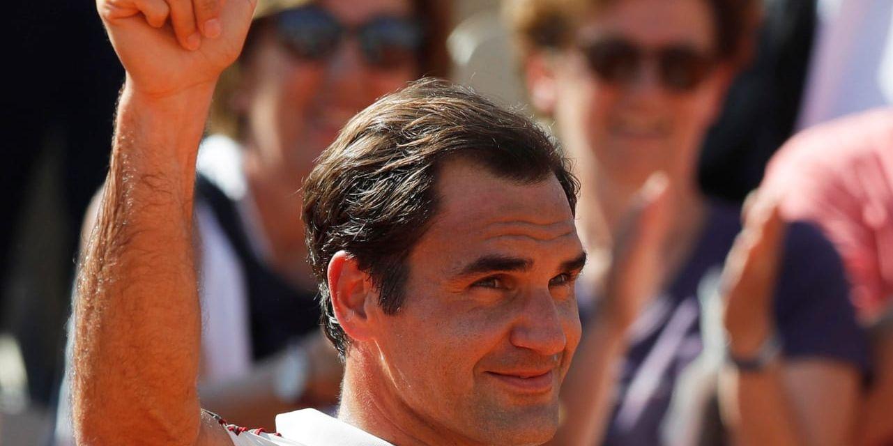 Roger Federer gick segrande ur sin 400:e grand slam-match.