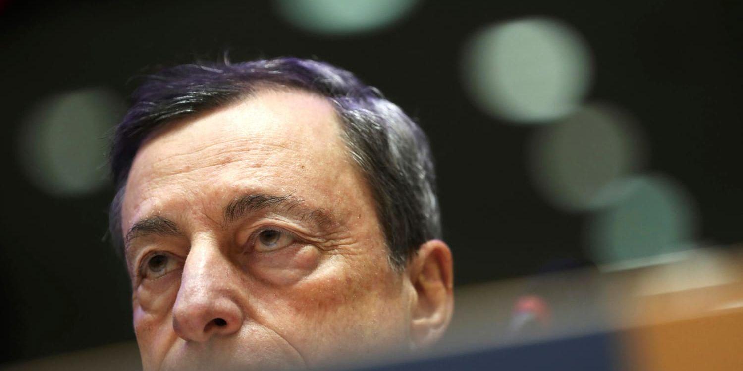 Chefen för den europeiska centralbanken (ECB) Mario Draghi. Arkivbild.