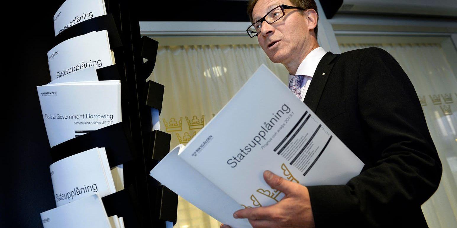 Det blev överskott i statens betalningar i september enligt Riksgälden, med generaldirektör Hans Lindblad: Arkivbild.