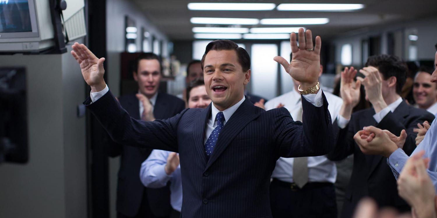 Leonardo DiCaprio i Martin Scorseses "The wolf of Wall Street". Arkivbild.