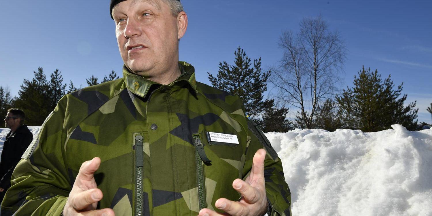 Överste Stefan Smedman, övningsledare för arméövningen Northern Wind i östra Norrbotten.