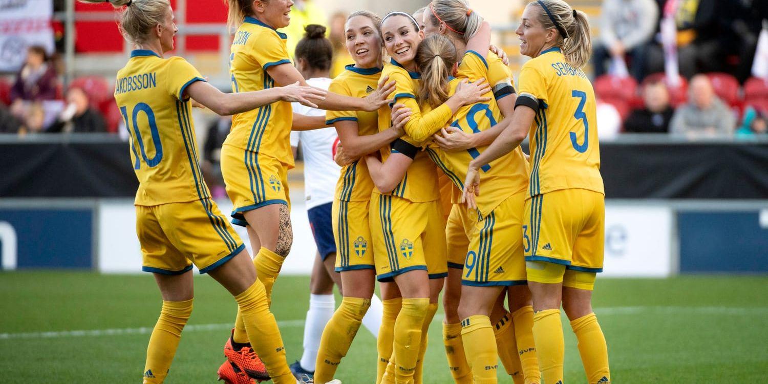 Sverige ställs mot Schweiz och Portugal i årets Algarve Cup. Arkivbild.